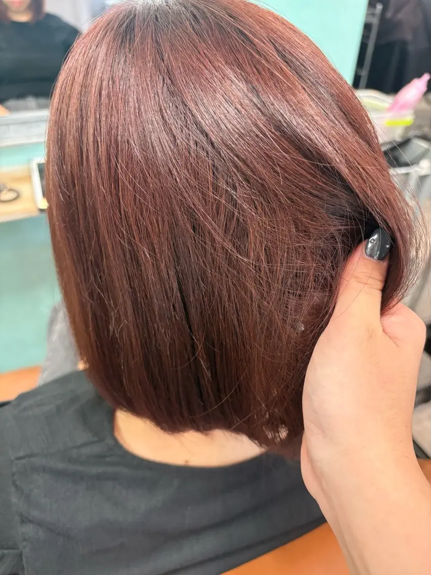 ショート カラー ブラウンカラー ピンクカラー ピンクブラウン ERII /伏見 カットモデル募集中!のヘアスタイル