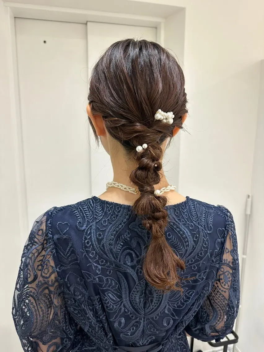セミロング ヘアアレンジ ヘアセット レイヤー/ヘアセット 💐nao.のヘアスタイル