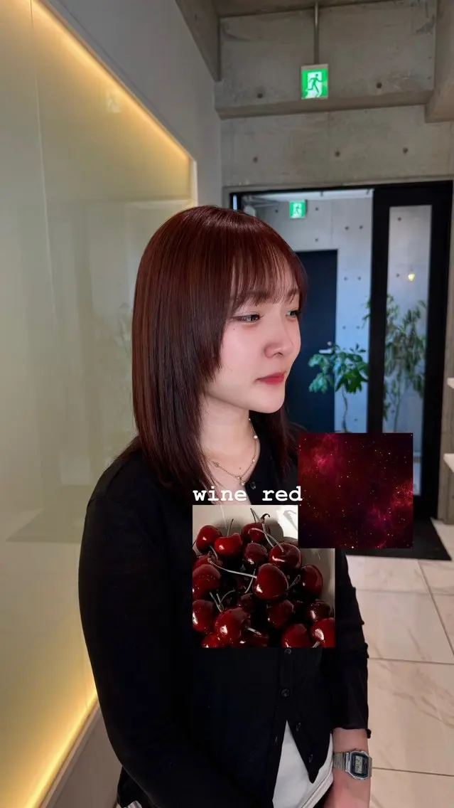 ミディアム カラー レッドカラー ヘアカラー RUKA/ 暖色カラー×髪質改善のヘアスタイル