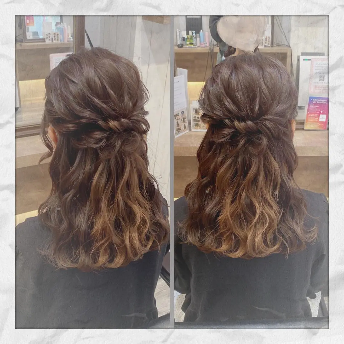 セミロング ヘアアレンジ ヘアセット ヘアセット/着付け 𓇼 まつもと𓇼のその他イメージ