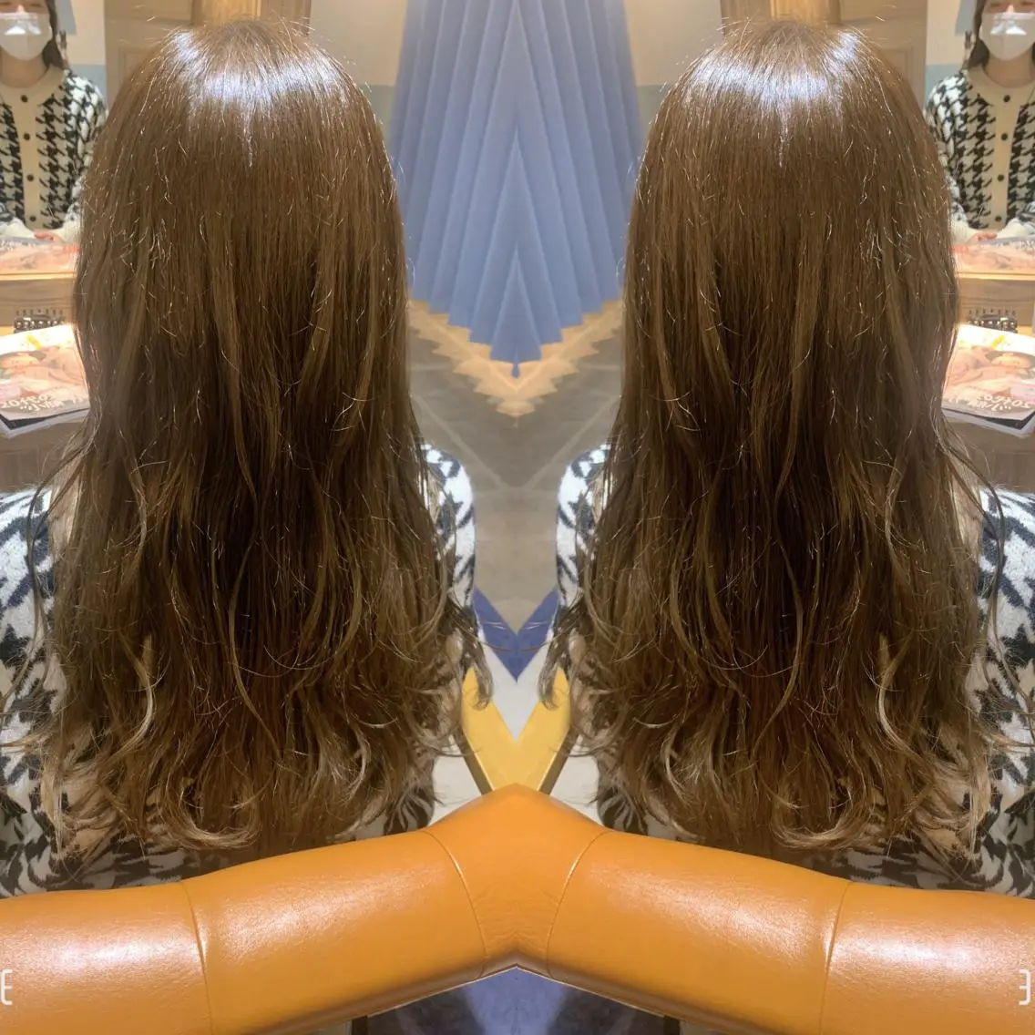 ロング カラー ベージュカラー 韓国🇰🇷 ✂︎hair 内田愛のヘアスタイル
