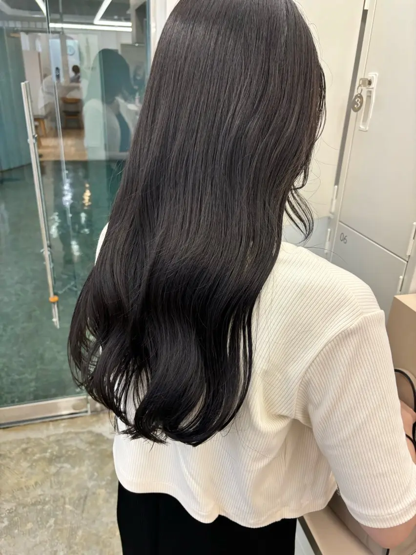 ロング カラー アディクシーカラー ブリーチ 透明感カラー ヘアカラー トリートメント ブリーチなし透明感 🍀梅田・増田のヘアスタイル