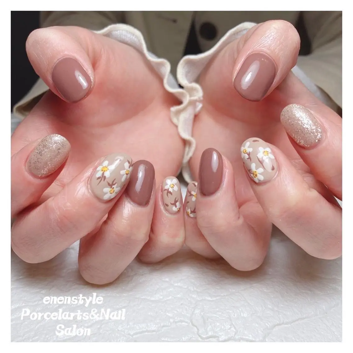 ミディアム ネイル 🐾enen style 🐾のネイルデザイン