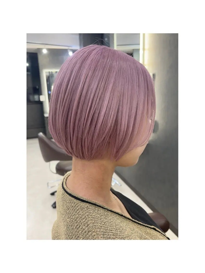 ショート 色落ちまで2度綺麗な ハイトーン🪞/ミクのヘアスタイル