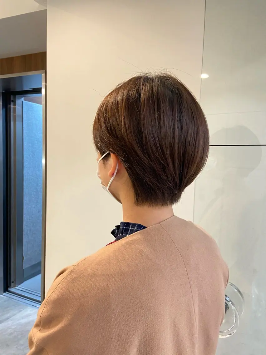 ショート カラー 丸みショート ショートヘア ダメージレス美容師 🌱水島侑理のヘアスタイル