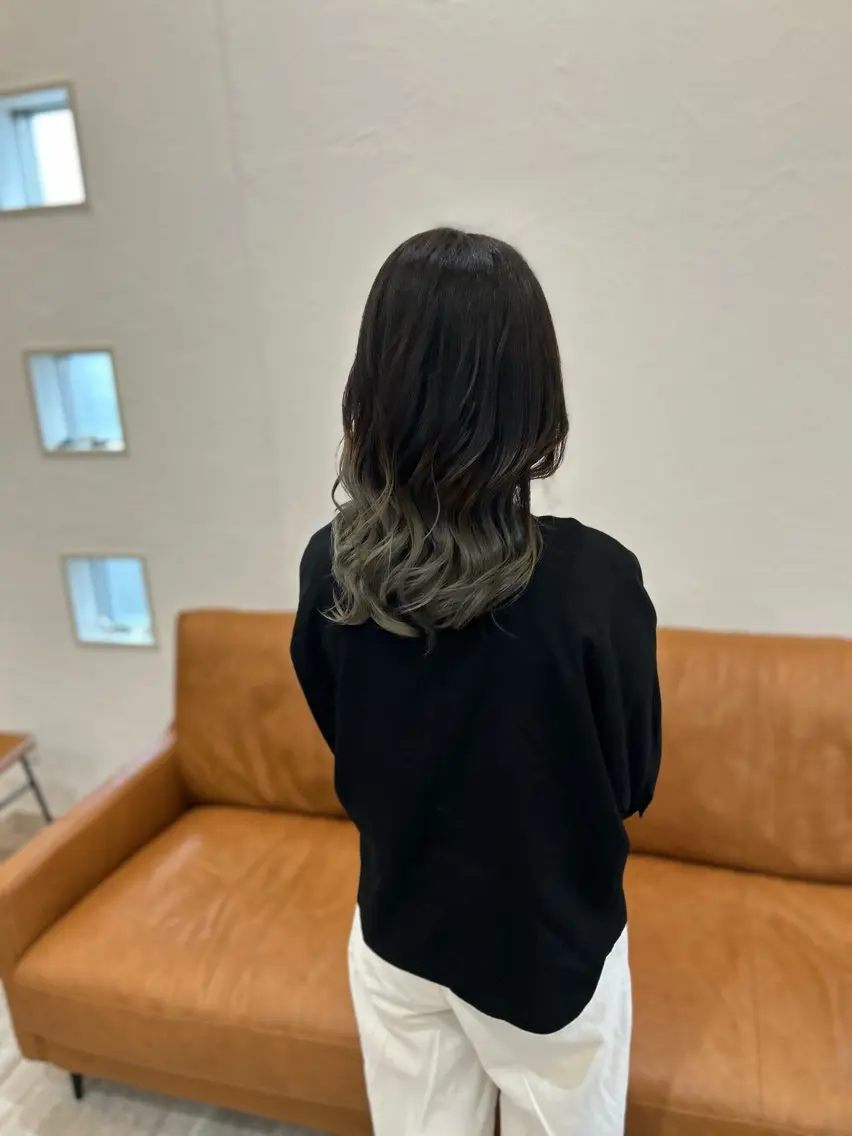 セミロング カラー ヘアカラー 堀 大輔のヘアスタイル