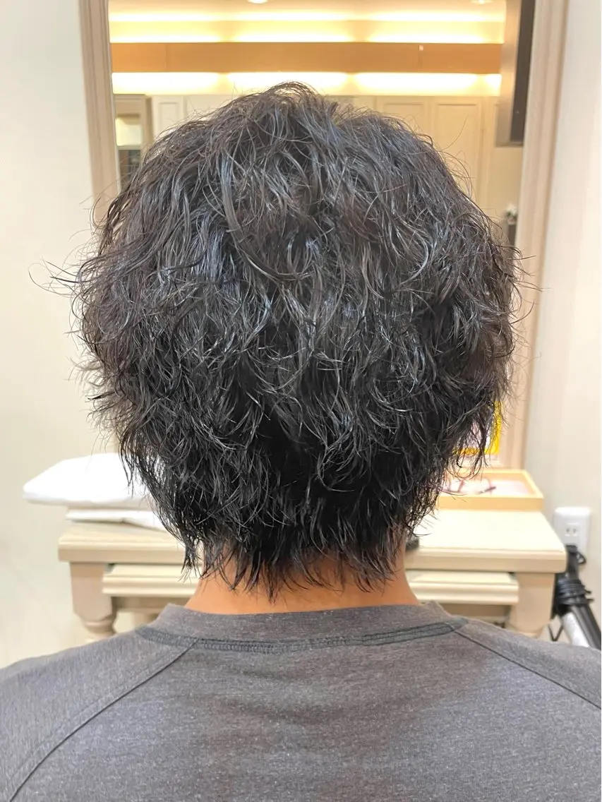 ショート パーマ メンズ カット パーマ トリートメント メンズパーマ🌀/ 中村郁未のヘアスタイル