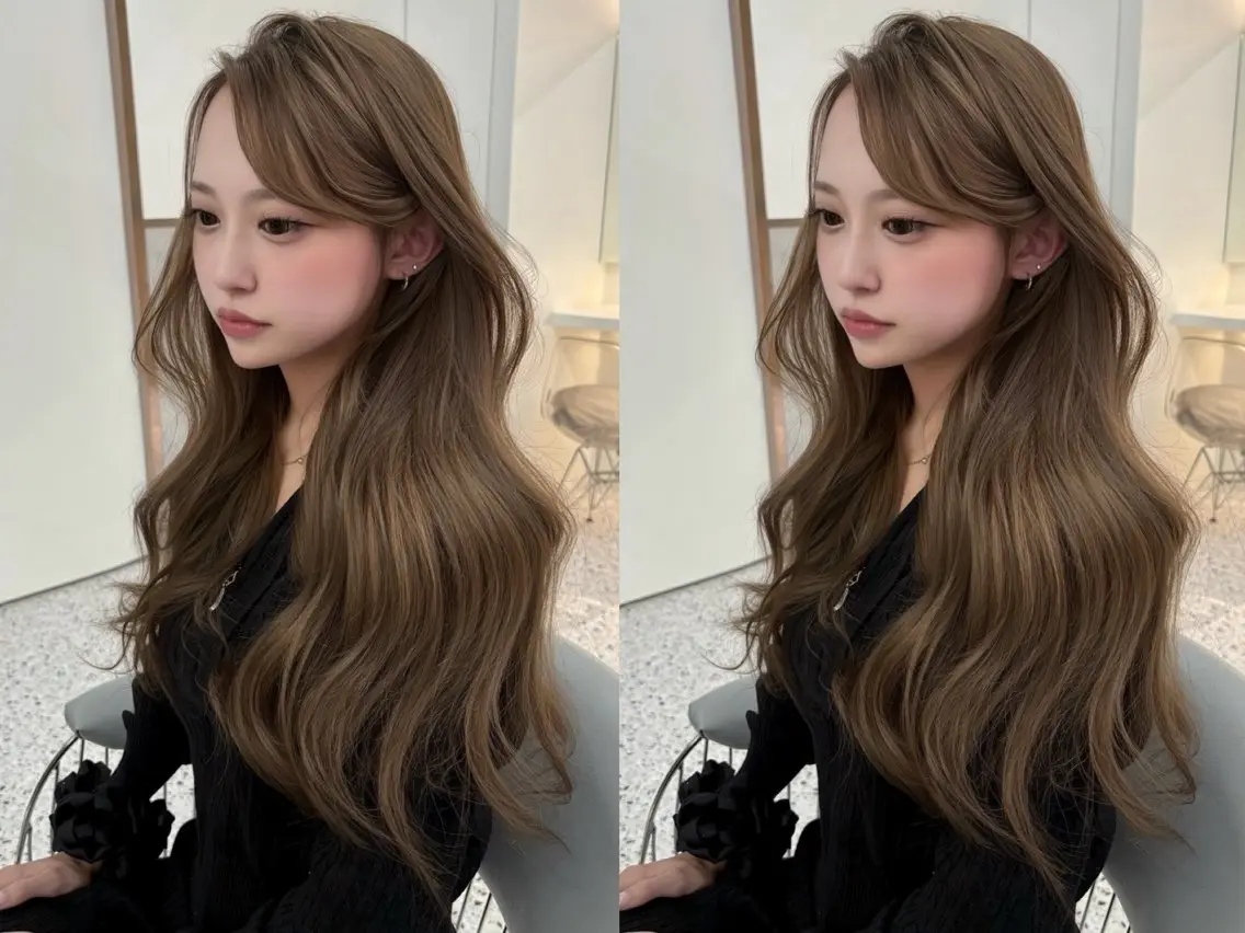 セミロング カット ヘアカラー トリートメント 🎀ダブルカラー/ 透明感カラー/翼🎀のヘアスタイル