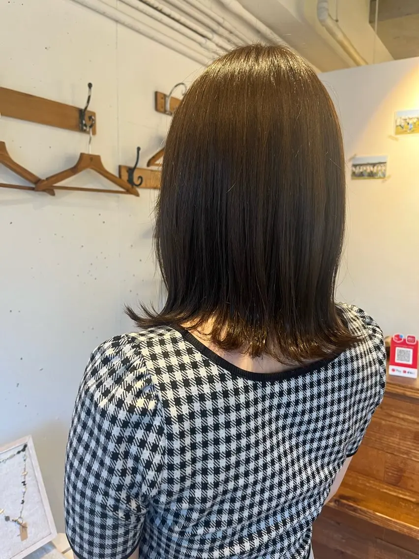 ミディアム カット ヘアカラー 🌱ますだ ふうか🌱のヘアスタイル