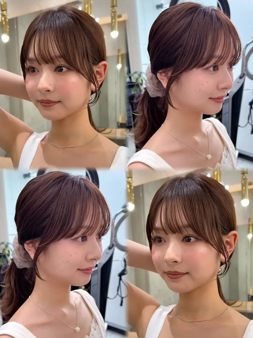 ミディアム 似合わせカット 小顔カット カット 透明感ヘアカラー chiharuのヘアスタイル