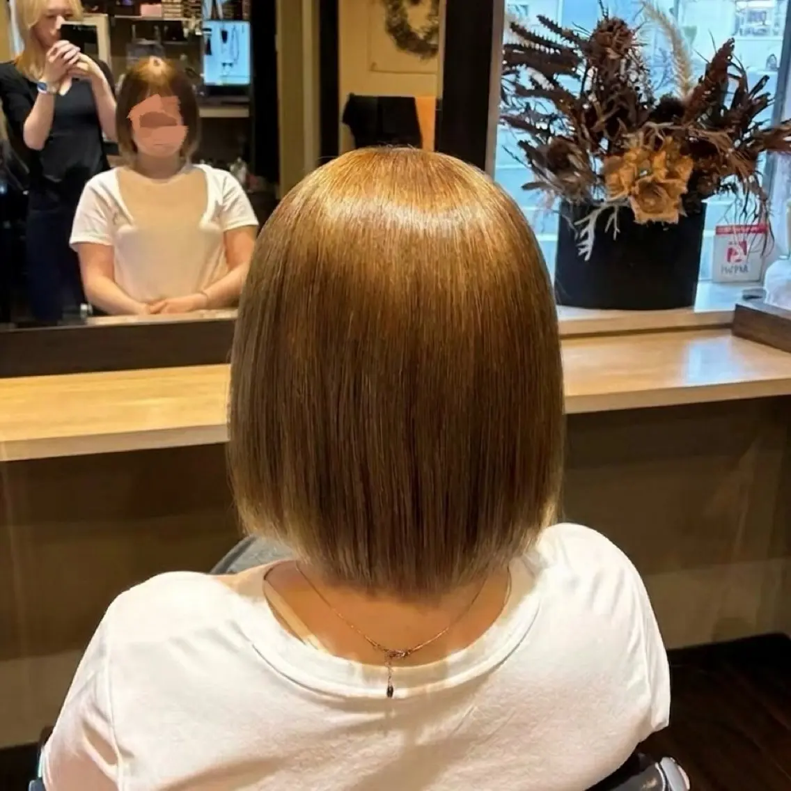 ショート 縮毛矯正 梅田 花音のヘアスタイル