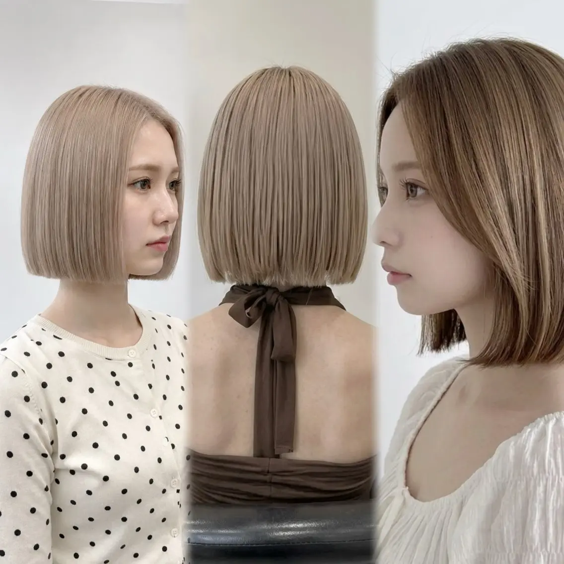 カラー 🫧岡山/ハイトーン ボブ/MEI🫧のヘアスタイル