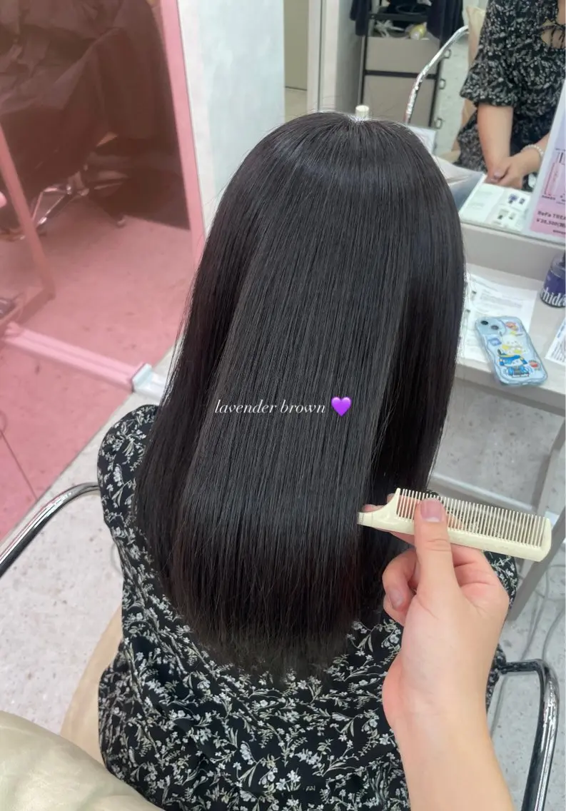 カラー ブラウンカラー 透明感カラー ラベンダーカラー COCO_ Minonのヘアスタイル