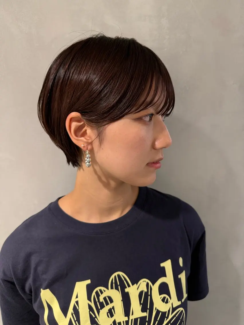 ショート カット ヘアカラー 骨格診断で絶対可愛い ✨丸みショート✨凌弥のヘアスタイル