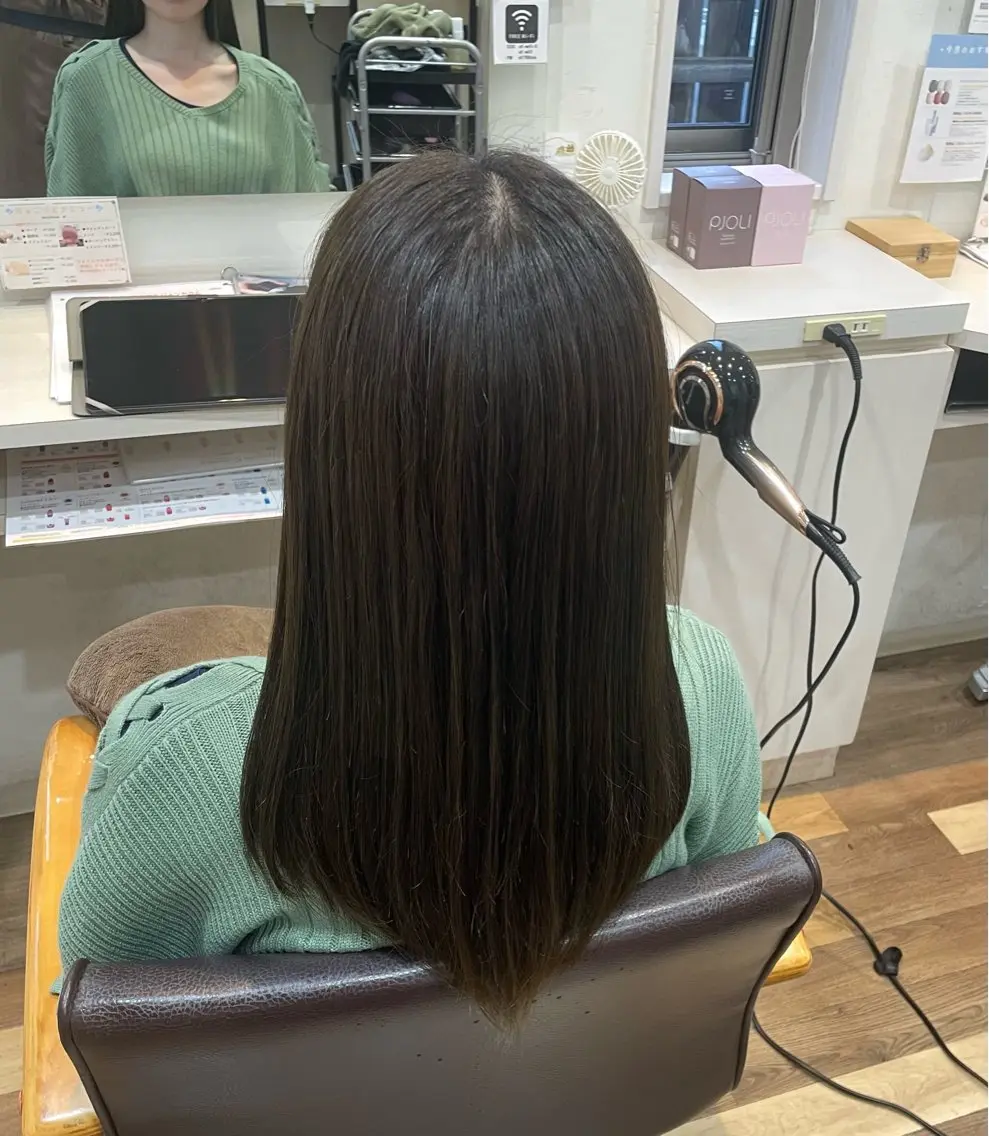 カラー 透明感カラー オレンジ ef 千枝芙貴のヘアスタイル
