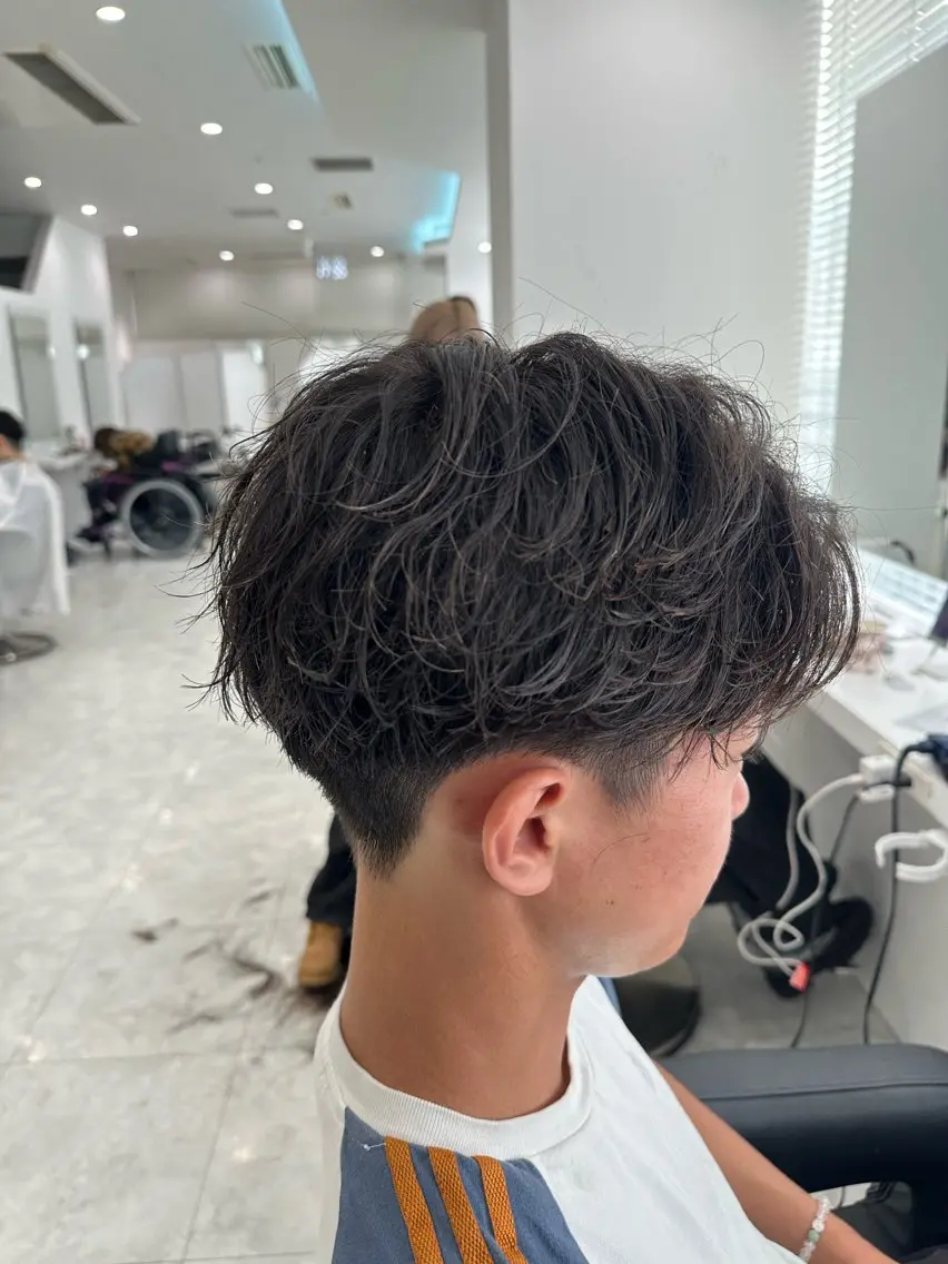 ショート パーマ メンズ カット パーマ 🐺韓国風メンズ特化 あさひ🐺のヘアスタイル