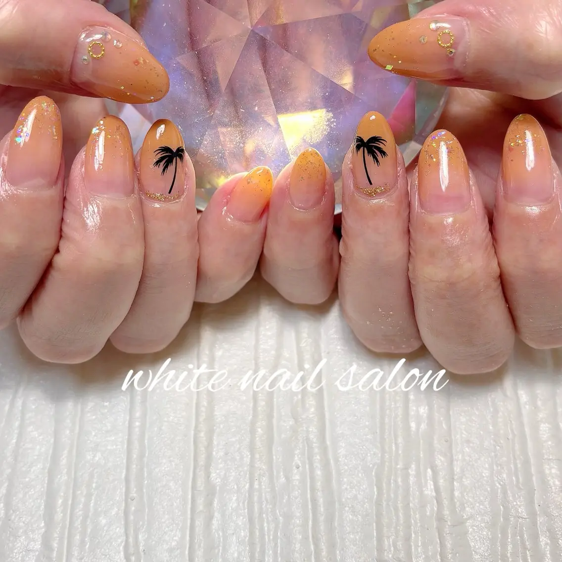 ネイル フットネイル ラメ(グリッター) ハンドネイル white nail salonのネイルデザイン