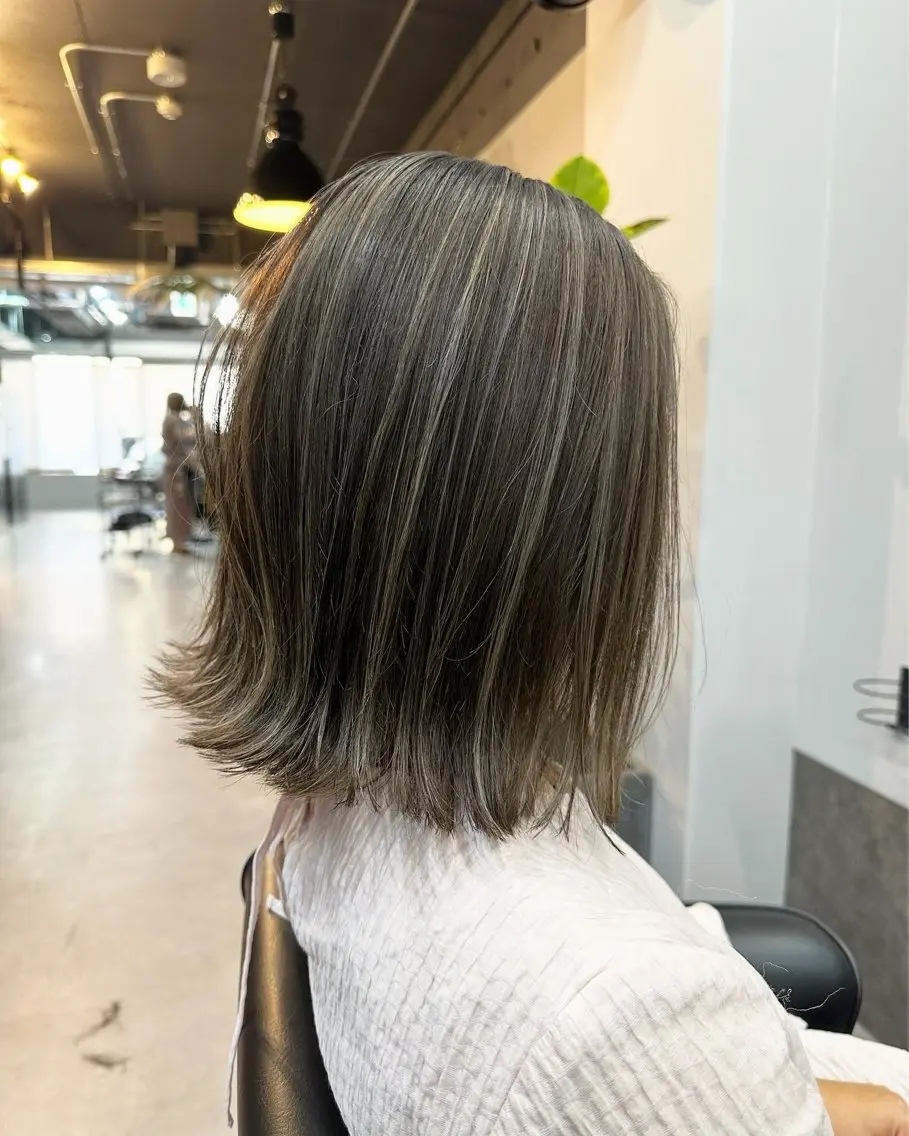ミディアム カラー カット ヘアカラー トリートメント Reb_keiji 👑小倉圭司のヘアスタイル