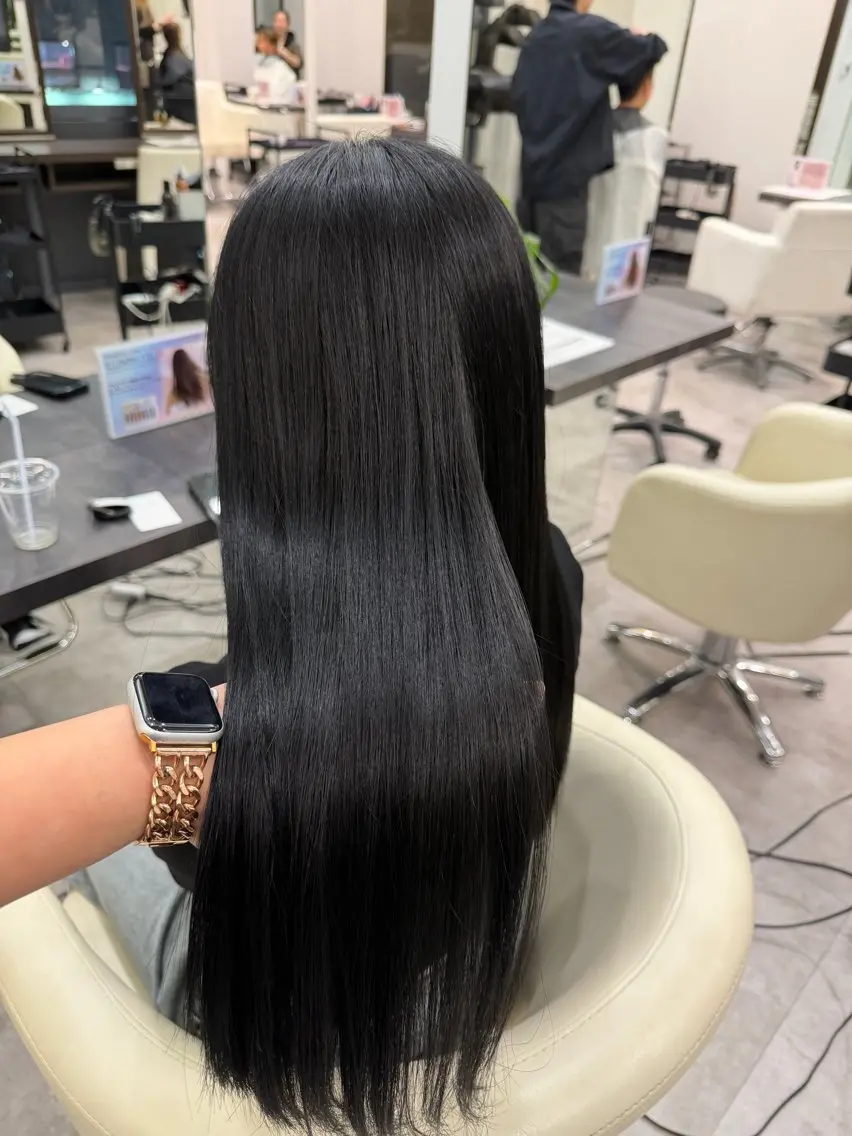 ロング カラー カット ヘアカラー トリートメント 髪質改善/レイヤー/ 透明感カラー🩶結華のヘアスタイル