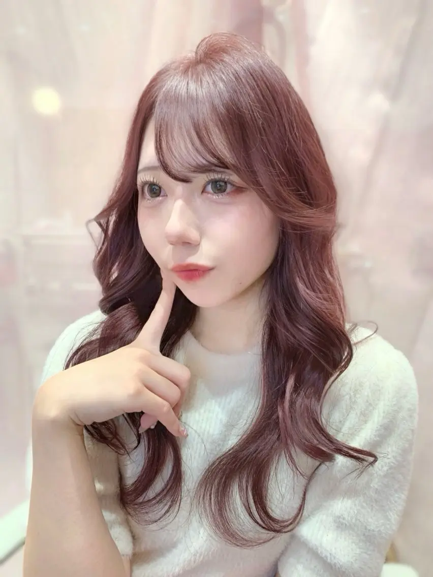 ミディアム カラー カット ヘアカラー トリートメント ヘッドスパ ヘアセット 韓国ヘア/レイヤー/ 顔まわり/りょーとのヘアスタイル