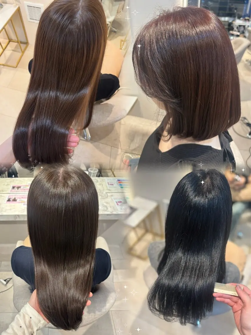 カラー ヘアカラー 下地 愛麗のヘアスタイル