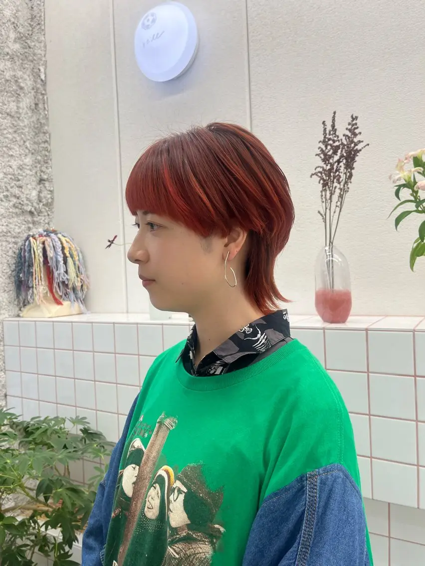 ショート カラー ヘアカラー トリートメント 🌼花屋併設🌼 木下奈々望のヘアスタイル