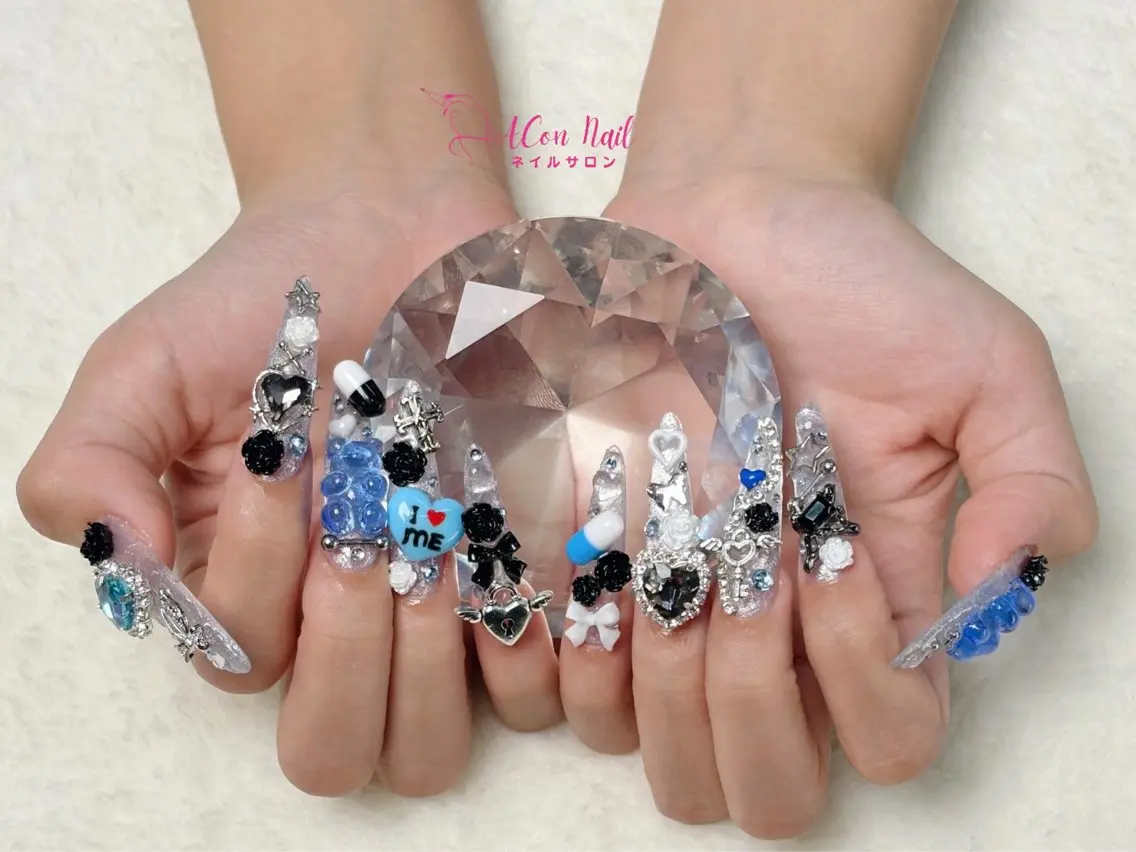 ネイル 桜ネイル 長さ出し フラワーネイル フレンチネイル ジェルネイル ハンドネイル ACon NailSalonのネイルデザイン