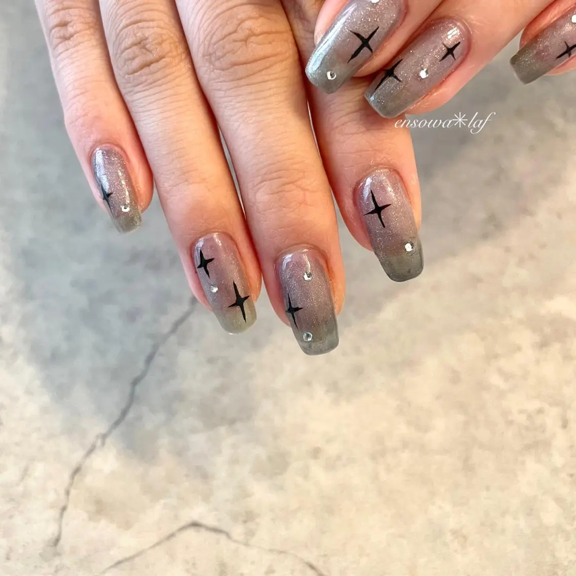 ネイル アートネイル ジェルネイル メンズネイル ニュアンスネイル シンプルネイル ensowa✱laf NAILのネイルデザイン
