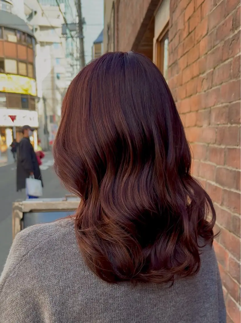 セミロング ラベンダーブラウン ヘアカラー 透明感/暖色カラー いっきのヘアスタイル