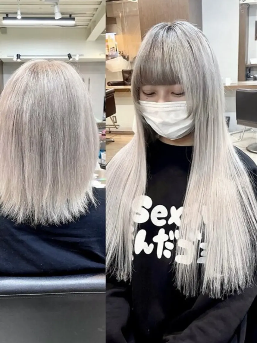 ロング シールエクステ エクステ ロング エクステ ｳｲｷ|羽エクステ |シールエクステのヘアスタイル