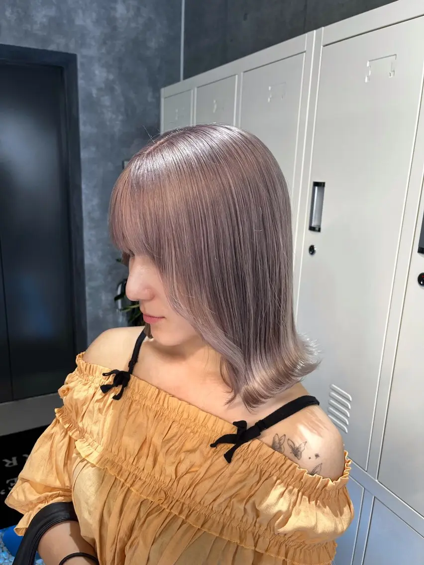 【🪞保湿ブリーチメニュー🪞】ダブルカラー(ダメージ95%減ケアブリーチ)➕カラー➕1stepトリートメントの写真