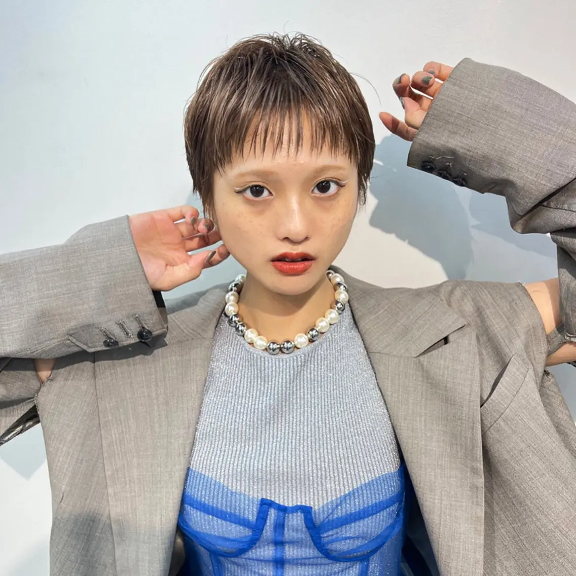 ショート ショートヘア カット ハイトーンカラー/ さらさのヘアスタイル