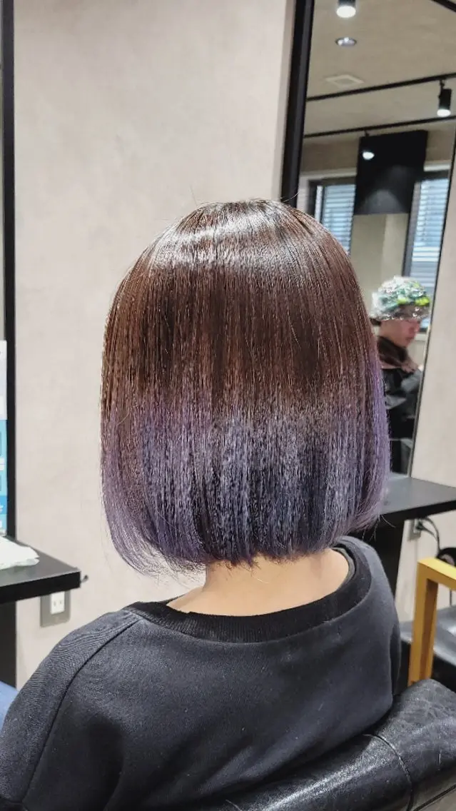 新規!!酸熱トリートメント+縮毛矯正+カット +ダメージレスカラーの写真