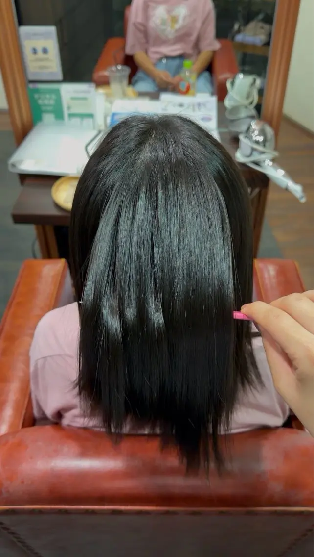 パーマ ストレートパーマ 縮毛矯正 岡田 望夢のヘアスタイル