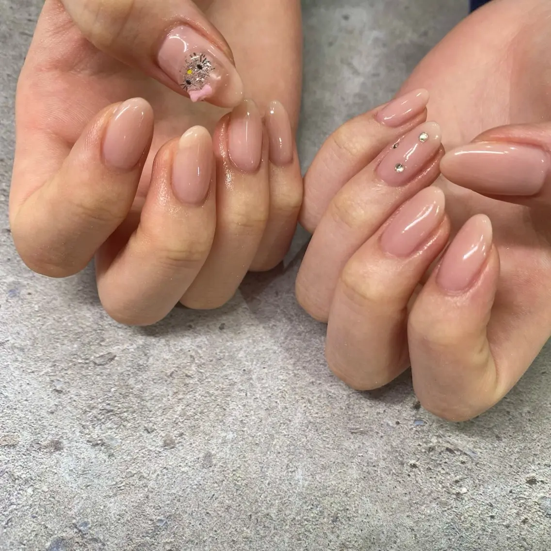 ネイル クリアネイル ピンク ハンドネイル WAVY airiのネイルデザイン