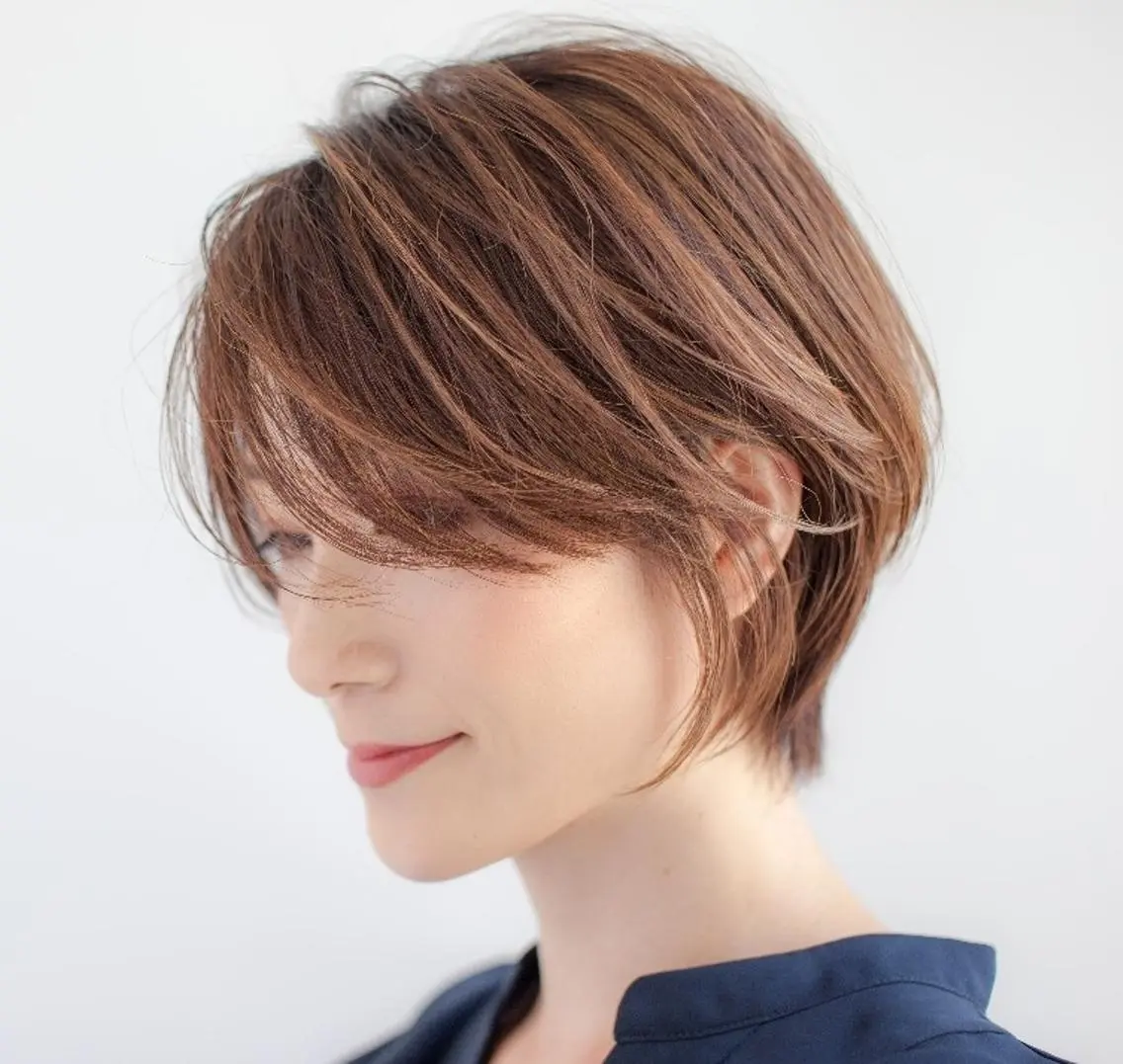 ショート カット 縮毛矯正 村岡【店長】 【骨格矯正ショート】のヘアスタイル