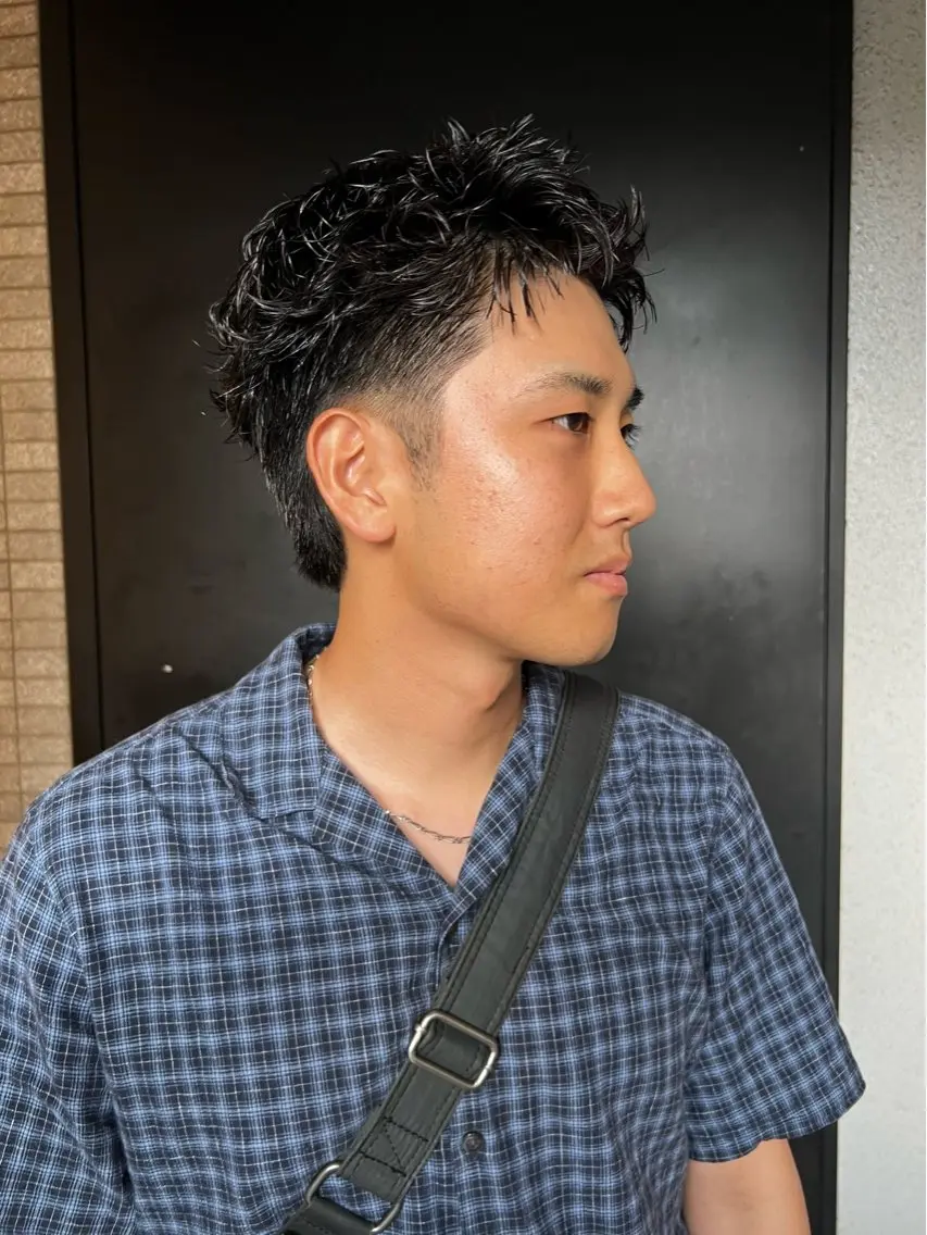 パーマ メンズ フェードカット メンズパーマ カット パーマ SHU|メンズ カット/パーマのヘアスタイル