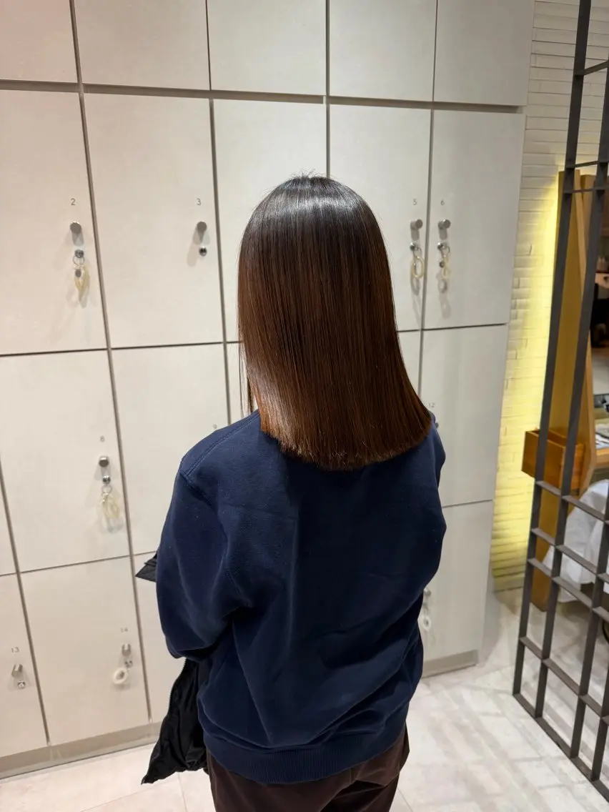 セミロング 髪質改善 トリートメント カット トリートメント 吉川沙知 /ナチュラルカラーのヘアスタイル