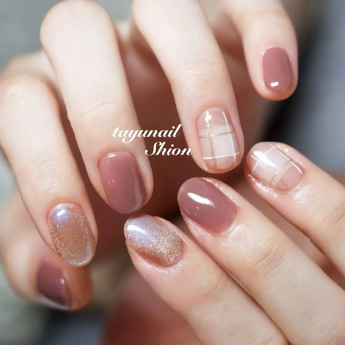 ネイル ジェルネイル マグネットネイル パラジェル ネイルサロン 【たゆnail】のネイルデザイン