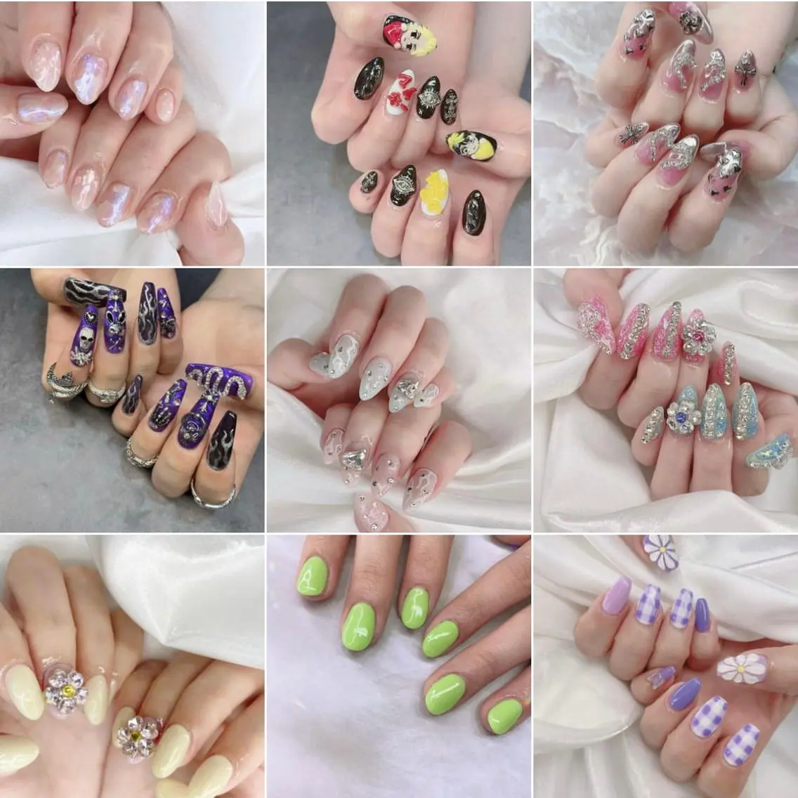 ネイル 渋谷／チップ長さ出し 👑アプレgel-xのネイルデザイン