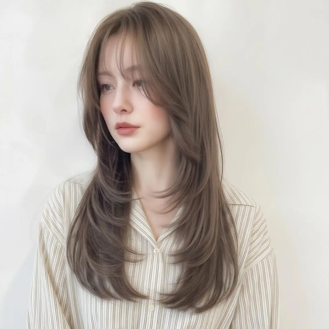 ロング レイヤーカット／韓国 🤎きのした いちかのヘアスタイル