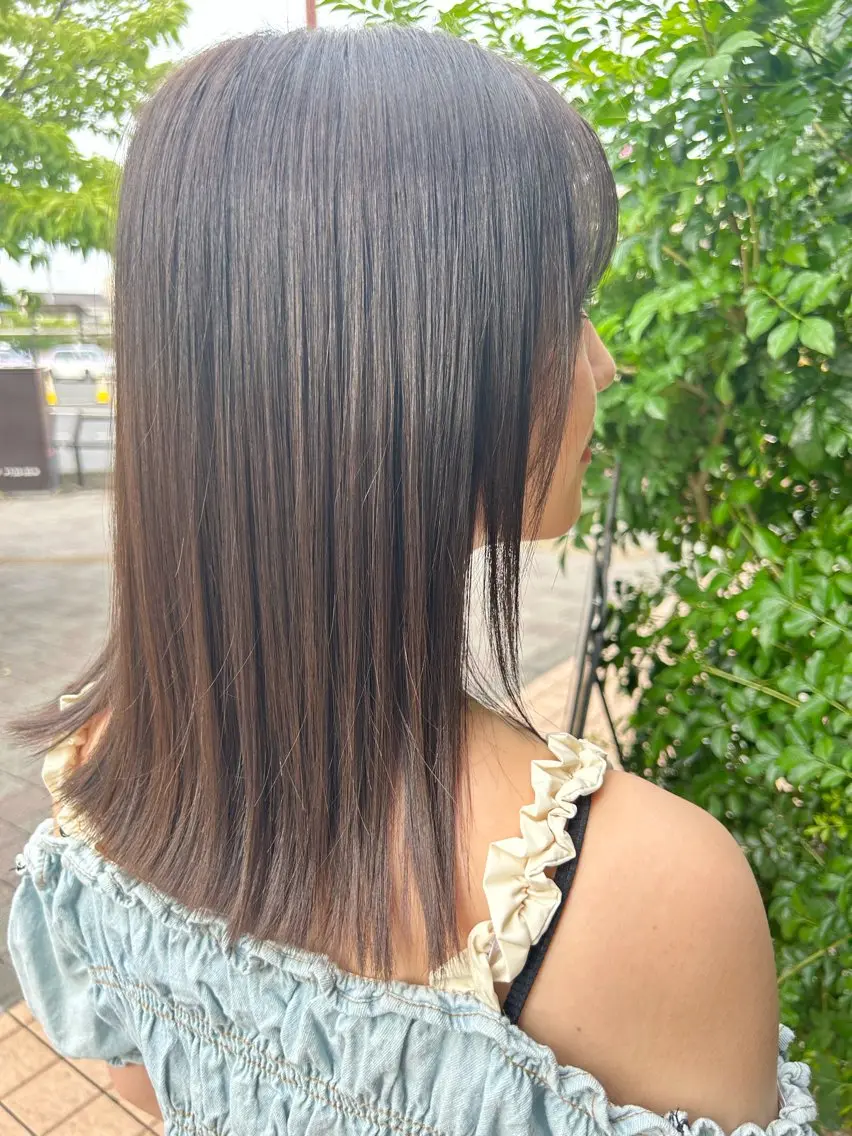 ミディアム カラー ヘアカラー トリートメント 💛艶カラー髪質改善 💛MIYUのヘアスタイル