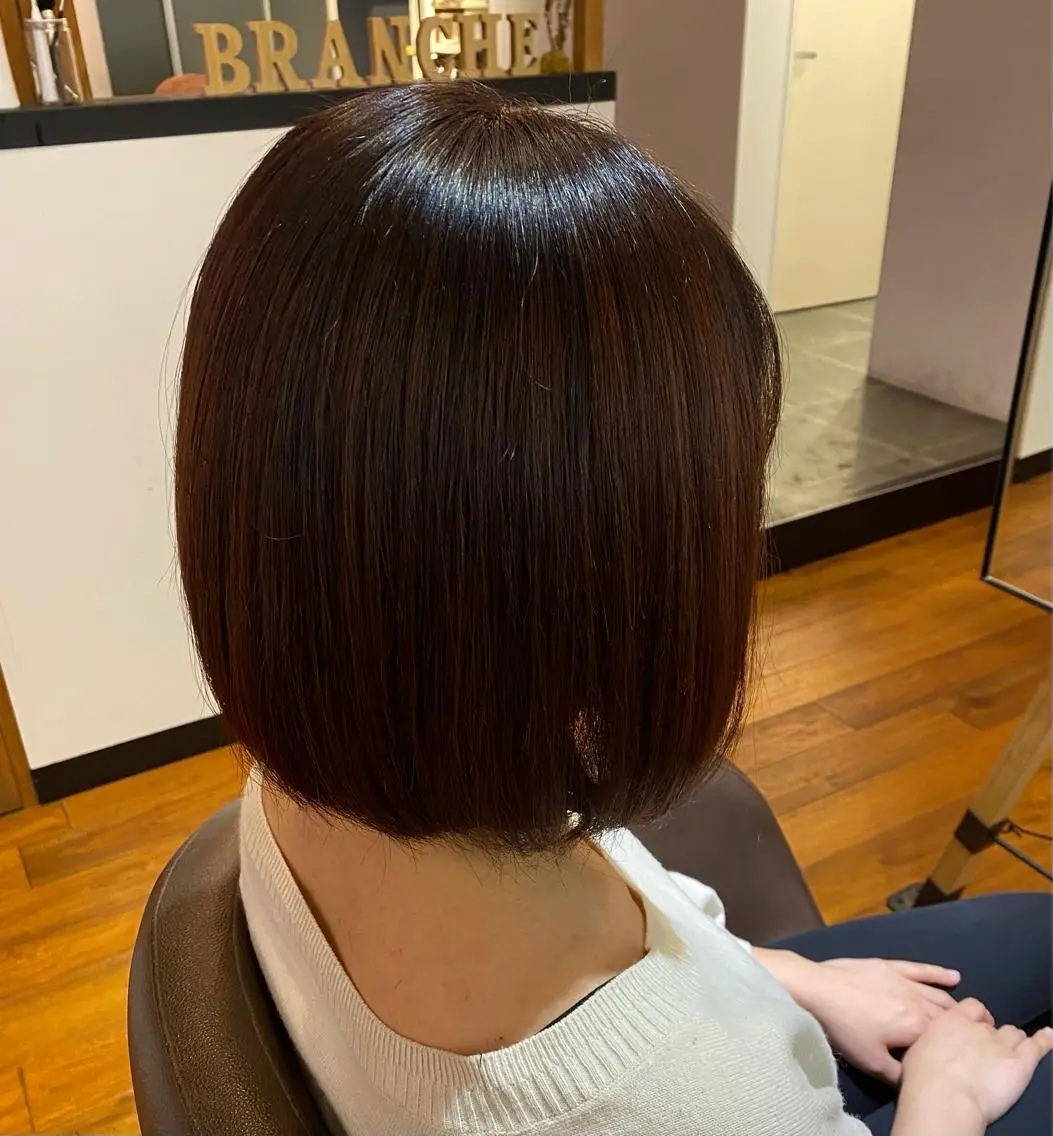 ショート カラー ブラウンカラー レッドカラー レッドブラウン マンツーマンサロン 🤍Tanakaのヘアスタイル