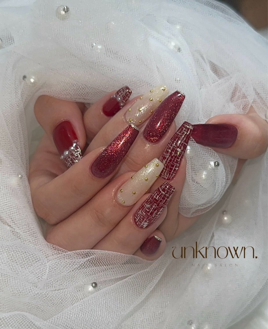 ネイル ツイードネイル ハンドネイル NAiL SALON unknown.のネイルデザイン