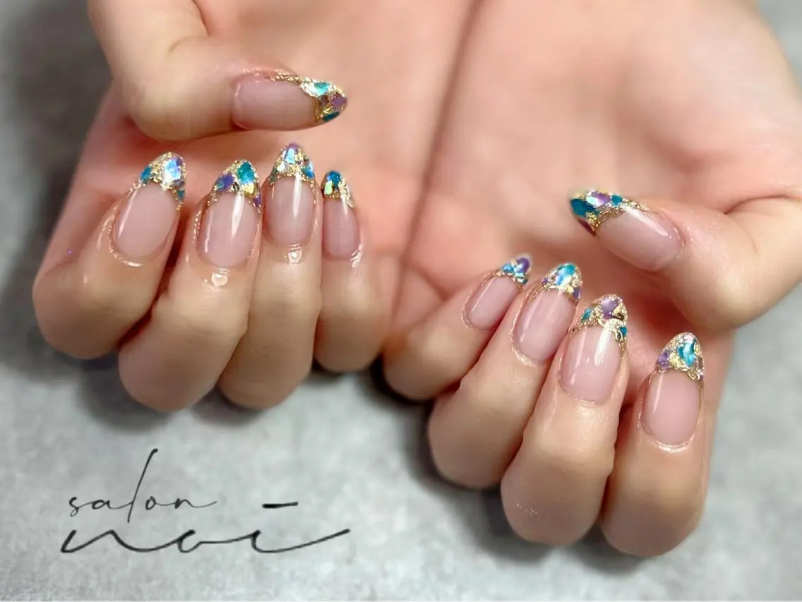 ネイル フレンチネイル ハンドネイル salon noiのネイルデザイン