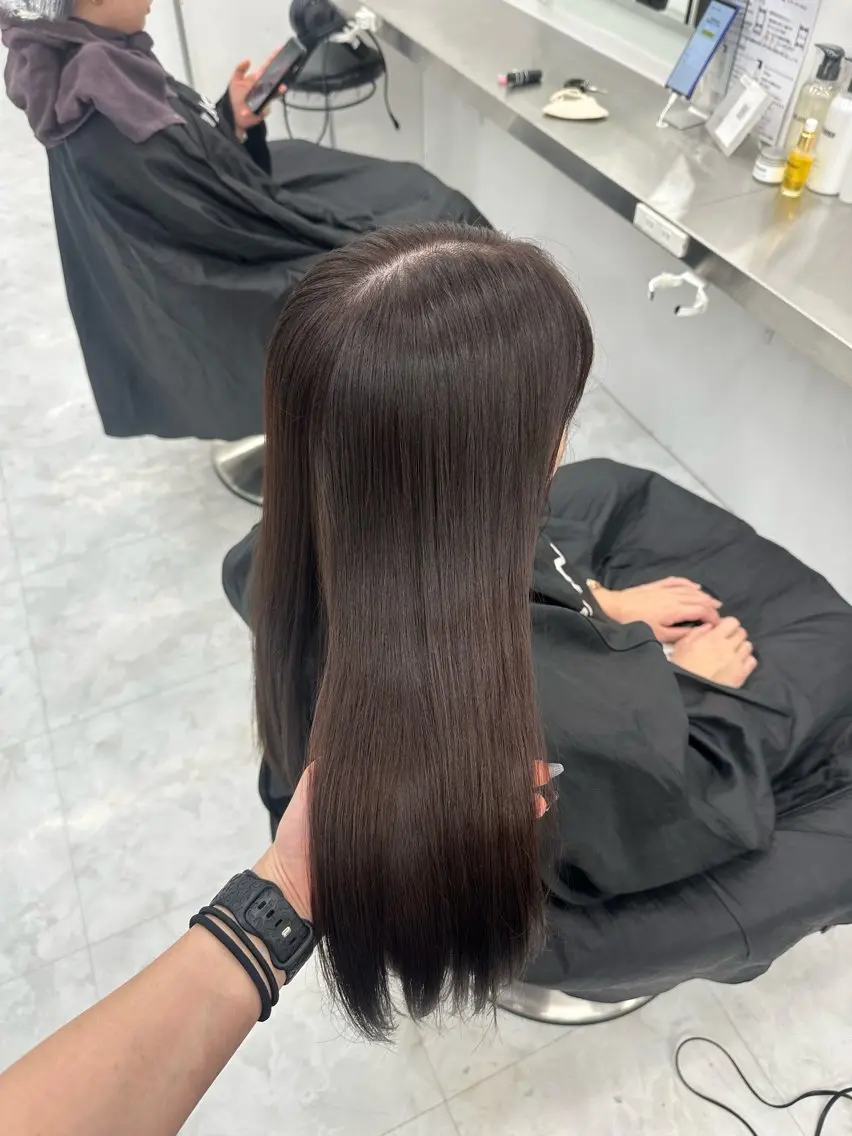 ロング カラー カット ヘアカラー 上品モテヘア🩶 karen🩶のヘアスタイル