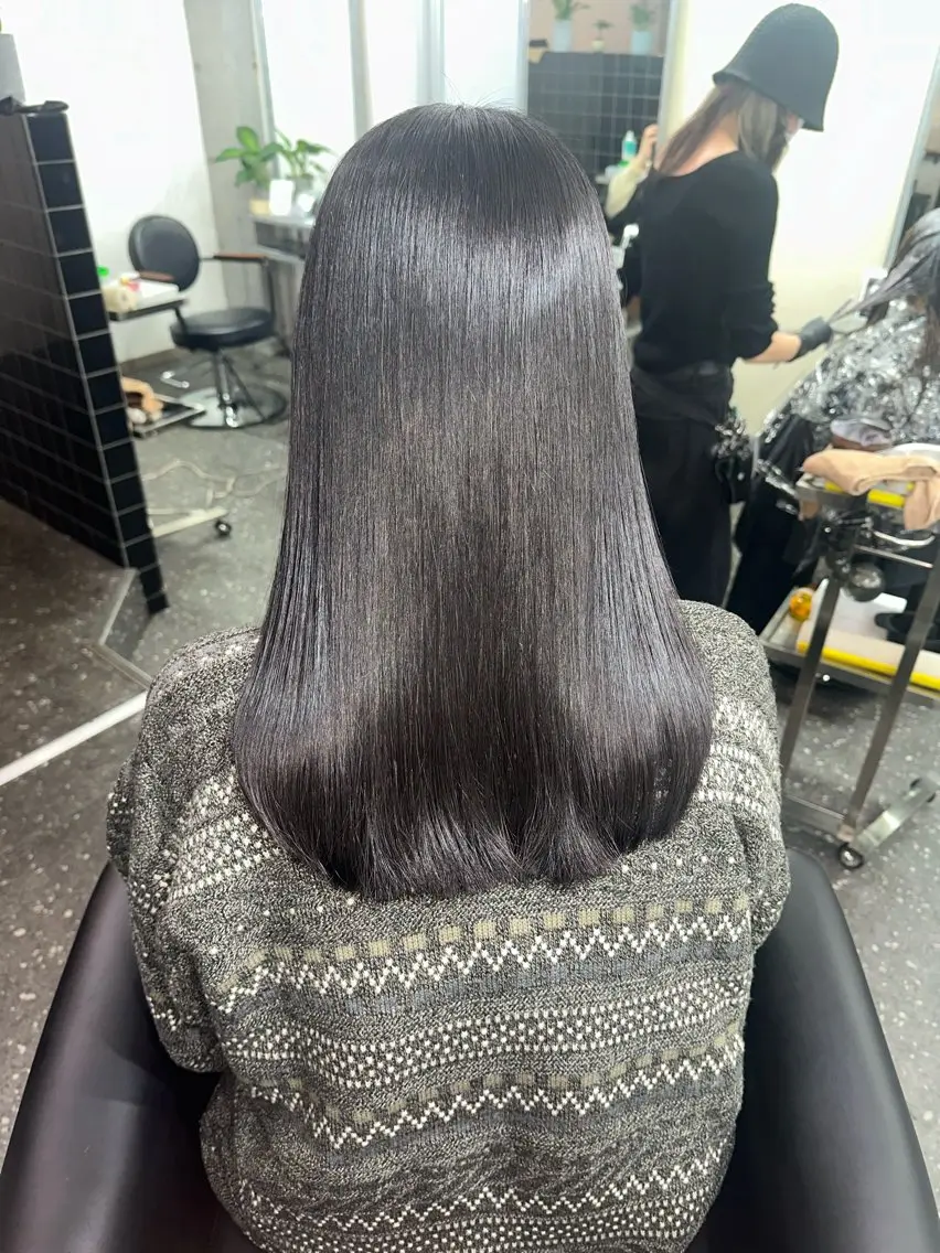 ロング パーマ カット 縮毛矯正 トリートメント 髪質改善⭐️縮毛矯正 中野⭐️Rinaのヘアスタイル