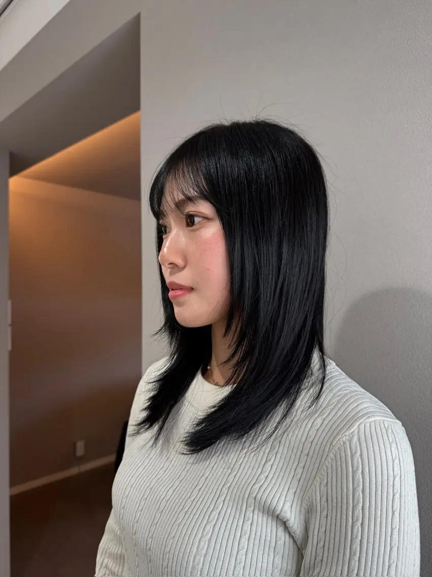 ミディアム レイヤーカット カット ヘアカラー トリートメント 酒井 成貴のヘアスタイル