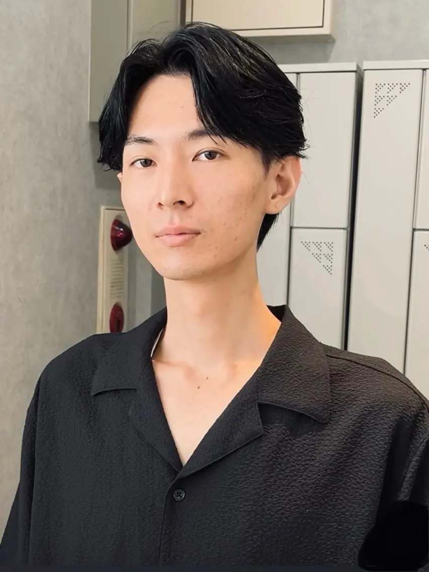 ショート カラー パーマ メンズ 石満 諒 メンズ縮毛矯正のヘアスタイル