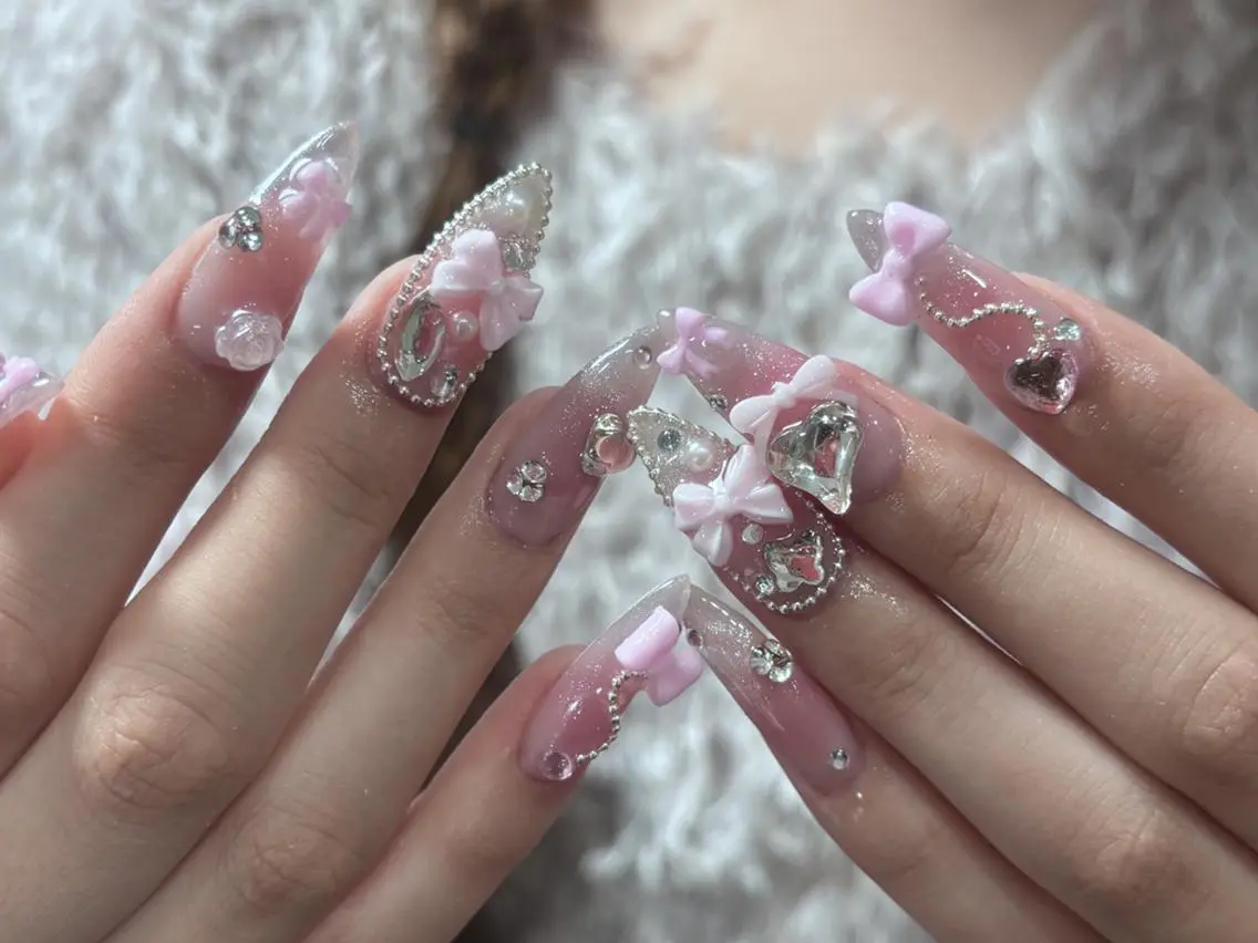 ネイル ボルドー チークネイル 長さ出し フレンチネイル ジェルネイル ハンドネイル YUNA Belle Nail 池袋のネイルデザイン
